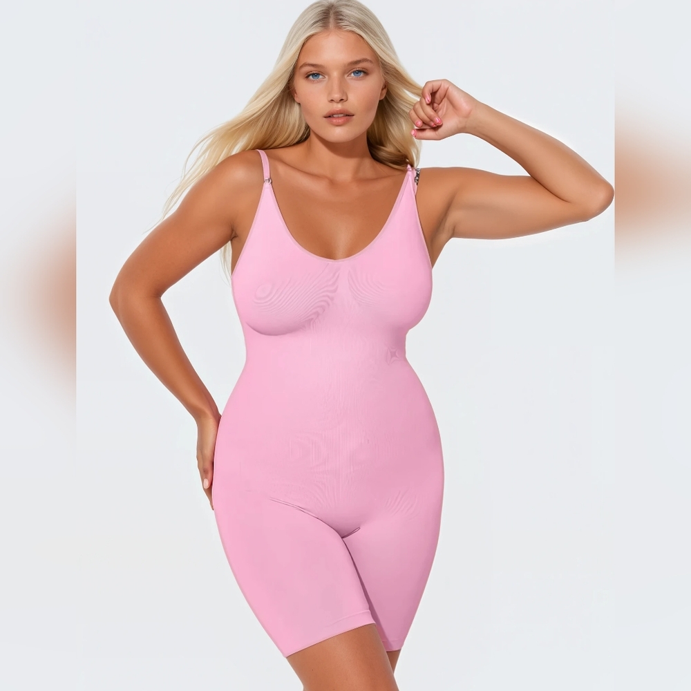 TAUTX "PINK LEMONADE" SCULPT SHORT SHAPEWEAR BODYSUIT NWT